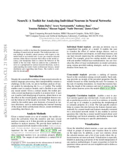 NeuroX: A Toolkit for Analyzing Individual Neurons in Neural Networks