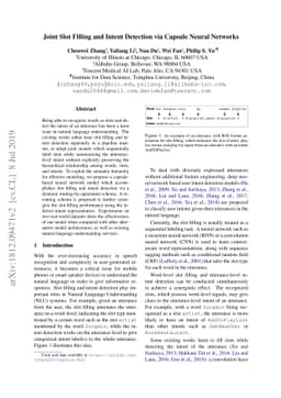 Joint Slot Filling and Intent Detection via Capsule Neural Networks