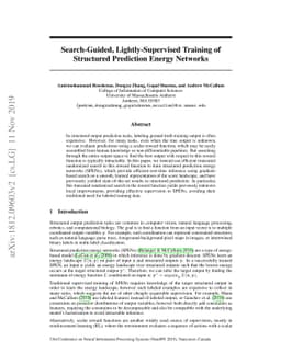 Search-Guided, Lightly-supervised Training of Structured Prediction
  Energy Networks