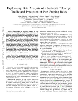 Exploratory Data Analysis of a Network Telescope Traffic and Prediction
  of Port Probing Rates