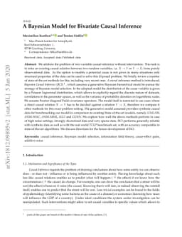 A Bayesian Model for Bivariate Causal Inference