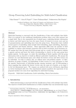 Group Preserving Label Embedding for Multi-Label Classification