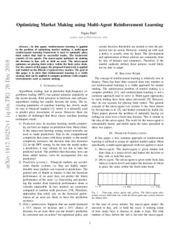 Optimizing Market Making using Multi-Agent Reinforcement Learning
