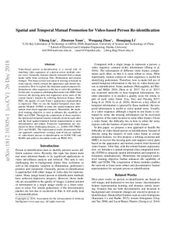 Spatial and Temporal Mutual Promotion for Video-based Person
  Re-identification