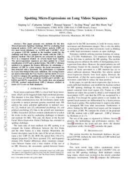 Spotting Micro-Expressions on Long Videos Sequences