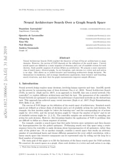 Neural Architecture Search Over a Graph Search Space