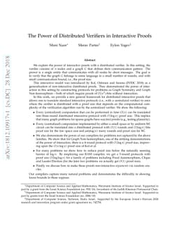 The Power of Distributed Verifiers in Interactive Proofs