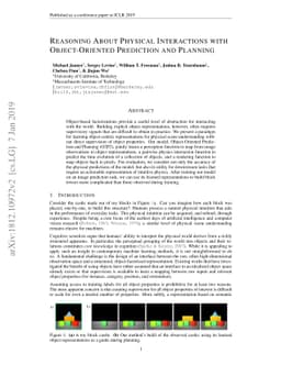 Reasoning About Physical Interactions with Object-Oriented Prediction
  and Planning