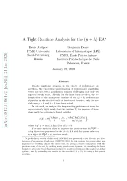 A Tight Runtime Analysis for the $(μ+ λ)$ EA