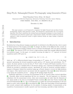 Deep Ptych: Subsampled Fourier Ptychography using Generative Priors