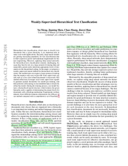 Weakly-Supervised Hierarchical Text Classification