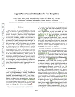 Support Vector Guided Softmax Loss for Face Recognition