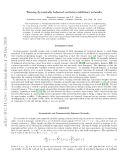 Training dynamically balanced excitatory-inhibitory networks