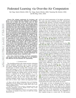 Federated Learning via Over-the-Air Computation
