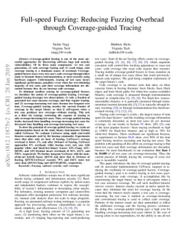 Full-speed Fuzzing: Reducing Fuzzing Overhead through Coverage-guided
  Tracing