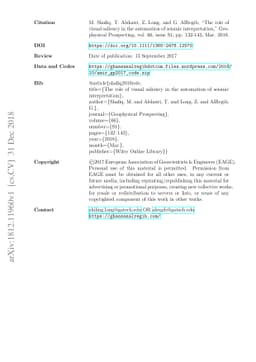 The role of visual saliency in the automation of seismic interpretation