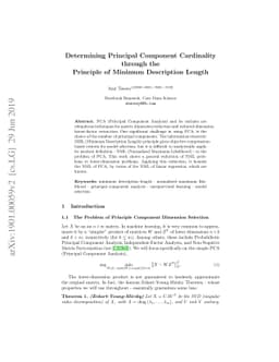 Determining Principal Component Cardinality through the Principle of
  Minimum Description Length