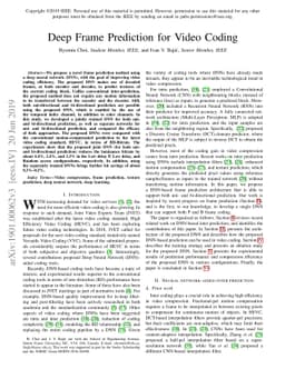 Deep Frame Prediction for Video Coding