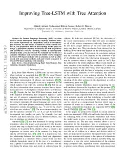 Improving Tree-LSTM with Tree Attention