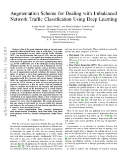 Augmentation Scheme for Dealing with Imbalanced Network Traffic
  Classification Using Deep Learning