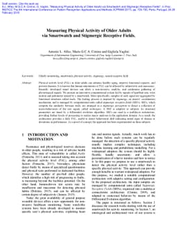 Measuring Physical Activity of Older Adults via Smartwatch and
  Stigmergic Receptive Fields