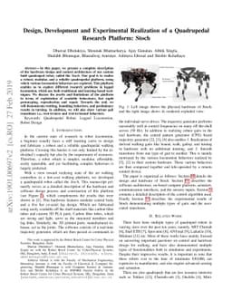 Design, Development and Experimental Realization of a Quadrupedal
  Research Platform: Stoch
