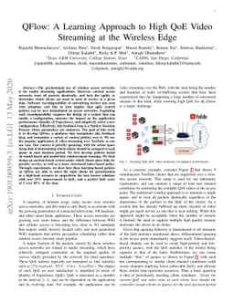 QFlow: A Learning Approach to High QoE Video Streaming at the Wireless
  Edge