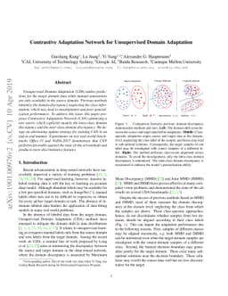 Contrastive Adaptation Network for Unsupervised Domain Adaptation