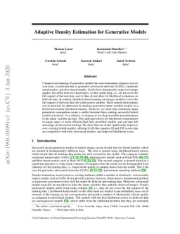 Adaptive Density Estimation for Generative Models
