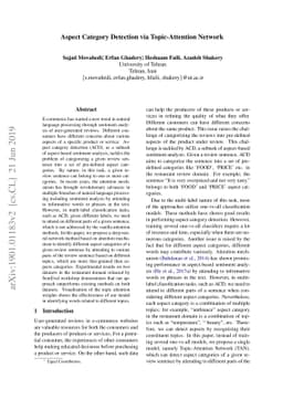Aspect Category Detection via Topic-Attention Network