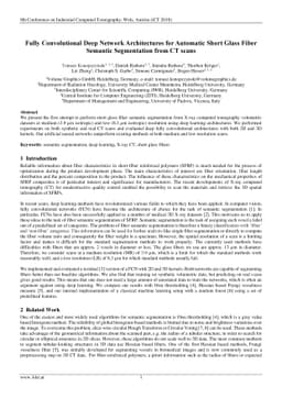 Fully Convolutional Deep Network Architectures for Automatic Short Glass
  Fiber Semantic Segmentation from CT scans