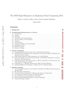 The ISTI Rapid Response on Exploring Cloud Computing 2018