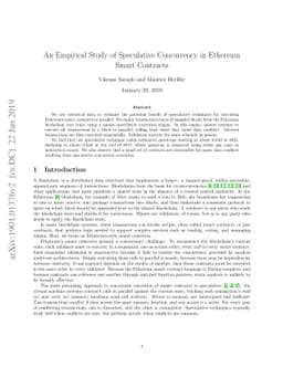 An Empirical Study of Speculative Concurrency in Ethereum Smart
  Contracts
