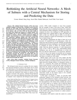 Rethinking the Artificial Neural Networks: A Mesh of Subnets with a
  Central Mechanism for Storing and Predicting the Data
