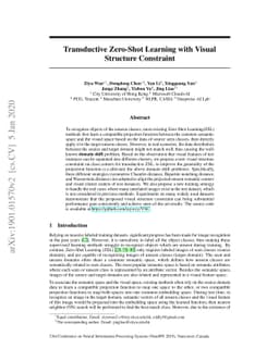Transductive Zero-Shot Learning with Visual Structure Constraint