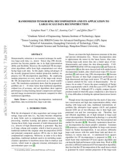 Randomized Tensor Ring Decomposition and Its Application to Large-scale
  Data Reconstruction