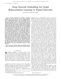 Deep Network Embedding for Graph Representation Learning in Signed
  Networks