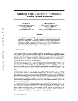 Variational bridge constructs for approximate Gaussian process
  regression