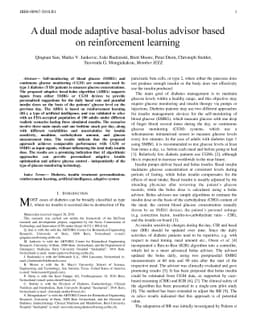 A dual mode adaptive basal-bolus advisor based on reinforcement learning