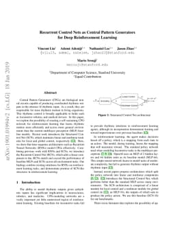 Recurrent Control Nets for Deep Reinforcement Learning