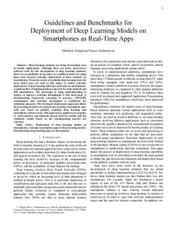 Guidelines and Benchmarks for Deployment of Deep Learning Models on
  Smartphones as Real-Time Apps