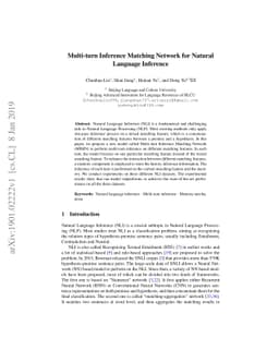Multi-turn Inference Matching Network for Natural Language Inference