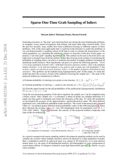 Sparse One-Time Grab Sampling of Inliers