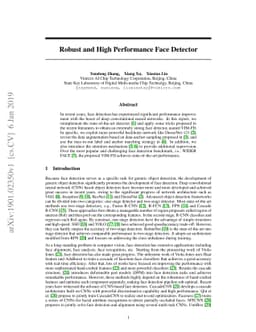 Robust and High Performance Face Detector