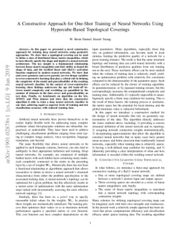A Constructive Approach for One-Shot Training of Neural Networks Using
  Hypercube-Based Topological Coverings