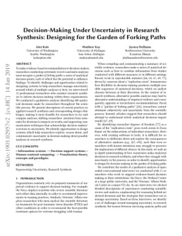 Decision-Making Under Uncertainty in Research Synthesis: Designing for
  the Garden of Forking Paths