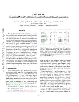 Auto-DeepLab: Hierarchical Neural Architecture Search for Semantic Image
  Segmentation