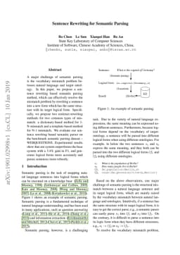 Sentence Rewriting for Semantic Parsing