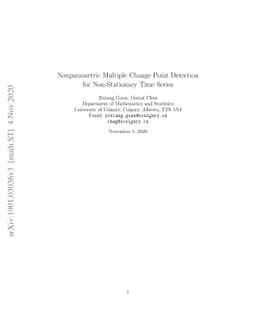 Nonparametric Multiple Change Point Detection for Non-Stationary Times
  Series