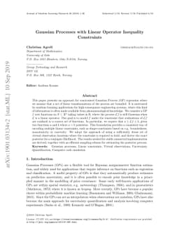 Gaussian processes with linear operator inequality constraints